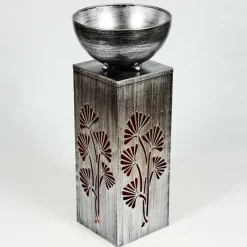 Luminaires Orientaux-hofstein lampe solaire Parikia LED Cuivre, Noir, Argenté, 1 lumière