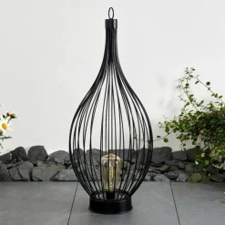 Luminaires Rustiques-hofstein lampe solaire Pasadena LED Noir, 1 lumière