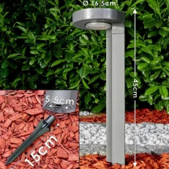 hofstein Lampe solaire Portmore LED Gris, 1 lumière