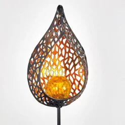 Luminaires Rustiques-hofstein lampe solaire Protaras LED Cuivre, Noir, 1 lumière