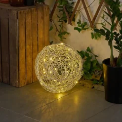 Lampes À Boules-hofstein lampe solaire Rapallo LED Argenté, 30 lumières