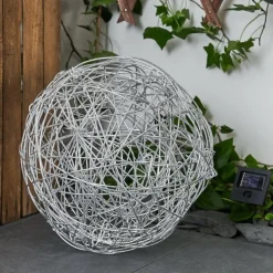 Lampes À Boules-hofstein lampe solaire Rapallo LED Argenté, 30 lumières