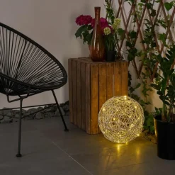 Lampes À Boules-hofstein lampe solaire Rapallo LED Argenté, 30 lumières