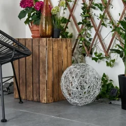 Lampes À Boules-hofstein lampe solaire Rapallo LED Argenté, 30 lumières