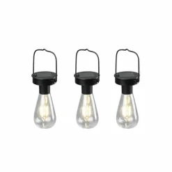 Luminaires Reality lampe solaire Reality Campus LED Noir, 3 lumières