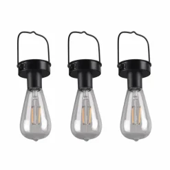 Luminaires Reality lampe solaire Reality Campus LED Noir, 3 lumières