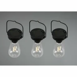 Luminaires Reality lampe solaire Reality Campus LED Noir, 3 lumières