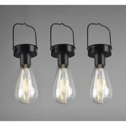 Luminaires Reality lampe solaire Reality Campus LED Noir, 3 lumières