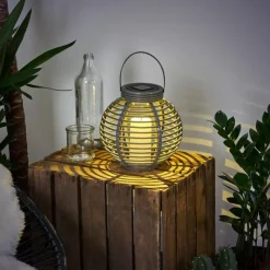 Luminaires Rustiques-hofstein lampe solaire Rehovot LED Gris, 1 lumière