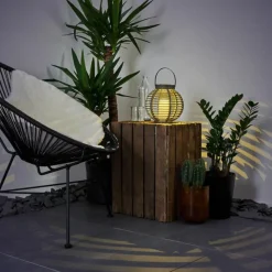 Luminaires Rustiques-hofstein lampe solaire Rehovot LED Gris, 1 lumière