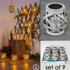 hofstein lampe solaire Roanoke LED Gris, 1 lumière