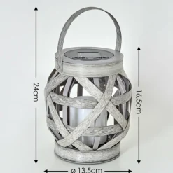 hofstein lampe solaire Roanoke LED Gris, 1 lumière