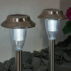 hofstein lampe solaire Rovigo LED Nickel mat, 1 lumière