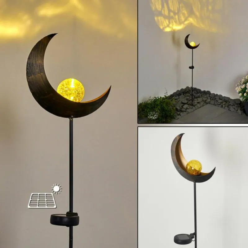 Luminaires Rustiques-hofstein lampe solaire Rovinj LED Cuivre, Noir, 1 lumière