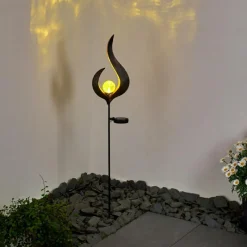 Luminaires Rustiques-hofstein lampe solaire Rovinj LED Anthracite, Cuivre, 1 lumière