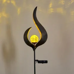 Luminaires Rustiques-hofstein lampe solaire Rovinj LED Anthracite, Cuivre, 1 lumière