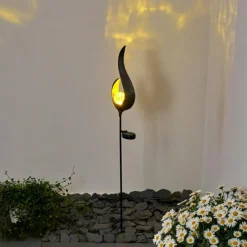 Luminaires Rustiques-hofstein lampe solaire Rovinj LED Anthracite, Cuivre, 1 lumière