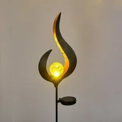 Luminaires Rustiques-hofstein lampe solaire Rovinj LED Anthracite, Cuivre, 1 lumière