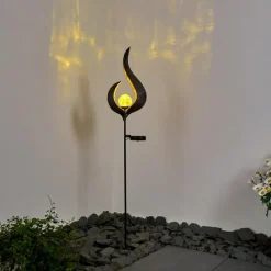 Luminaires Rustiques-hofstein lampe solaire Rovinj LED Anthracite, Cuivre, 1 lumière