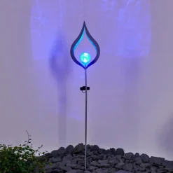 Luminaires Rustiques-hofstein lampe solaire Rovinj LED Argenté, 1 lumière