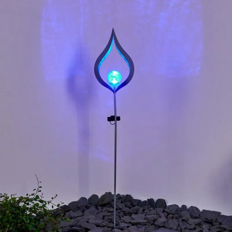 Luminaires Rustiques-hofstein lampe solaire Rovinj LED Argenté, 1 lumière