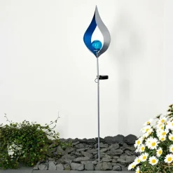 Luminaires Rustiques-hofstein lampe solaire Rovinj LED Argenté, 1 lumière