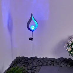 Luminaires Rustiques-hofstein lampe solaire Rovinj LED Argenté, 1 lumière