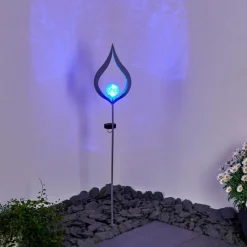 Luminaires Rustiques-hofstein lampe solaire Rovinj LED Argenté, 1 lumière