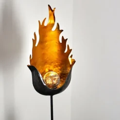 Luminaires Rustiques-hofstein lampe solaire Rovinj LED Noir doré, 1 lumière