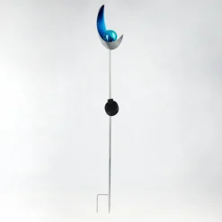 Luminaires Rustiques-hofstein lampe solaire Rovinj LED Bleu, Argenté, 1 lumière