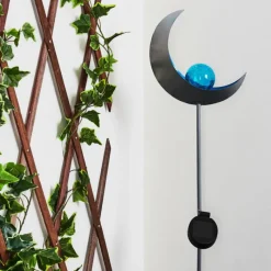 Luminaires Rustiques-hofstein lampe solaire Rovinj LED Bleu, Argenté, 1 lumière