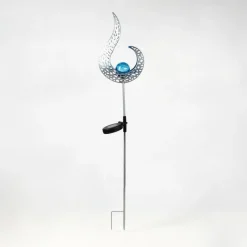 Luminaires Rustiques-hofstein lampe solaire Rovinj LED Bleu, Argenté, 1 lumière