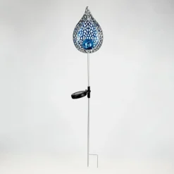 Luminaires Rustiques-hofstein lampe solaire Rovinj LED Bleu, Argenté, 1 lumière