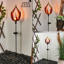 hofstein lampe solaire Rovinj LED Jaune, Rouge, Noir, 10 lumières