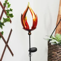 hofstein lampe solaire Rovinj LED Jaune, Rouge, Noir, 10 lumières