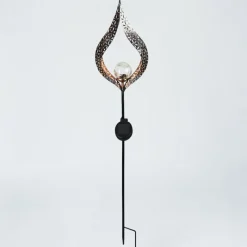 Luminaires Orientaux-hofstein lampe solaire Rovinj LED Cuivre, Noir, 1 lumière