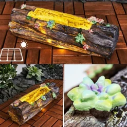 Luminaires Rustiques-hofstein lampe solaire Samana LED Brun, Jaune, Vert, Rose, 20 lumières