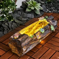 Luminaires Rustiques-hofstein lampe solaire Samana LED Brun, Jaune, Vert, Rose, 20 lumières