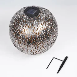 hofstein lampe solaire Samoao LED Cuivre, Noir, Argenté, 1 lumière