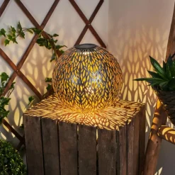 hofstein lampe solaire Samoao LED Cuivre, Noir, Argenté, 1 lumière