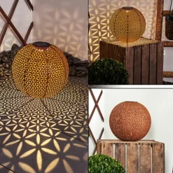 hofstein lampe solaire Samoao LED Rouille, Noir, 1 lumière