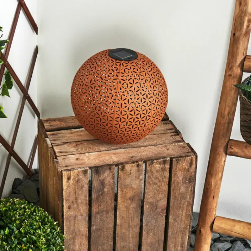 hofstein lampe solaire Samoao LED Rouille, Noir, 1 lumière