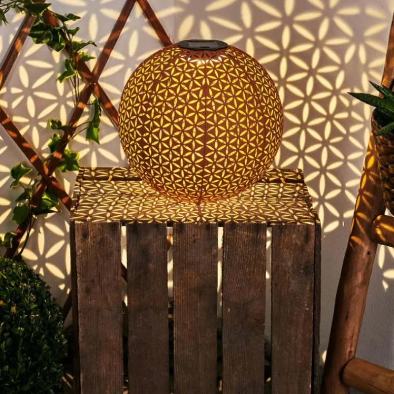 hofstein lampe solaire Samoao LED Rouille, Noir, 1 lumière