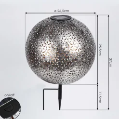 hofstein lampe solaire Samoao LED Cuivre, Noir, Argenté, 1 lumière