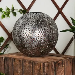 hofstein lampe solaire Samoao LED Cuivre, Noir, Argenté, 1 lumière