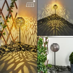 hofstein lampe solaire Samoao LED Cuivre, Noir, Argenté, 1 lumière