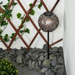 hofstein lampe solaire Samoao LED Cuivre, Noir, Argenté, 1 lumière