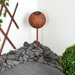 hofstein lampe solaire Samoao LED Rouille, Noir, 1 lumière