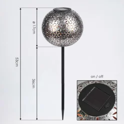 Lampes À Boules-hofstein lampe solaire Samoao LED Cuivre, Noir, Argenté, 1 lumière