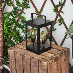 hofstein lampe solaire Sciolze LED Noir, Transparent, 2 lumières